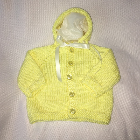 Handmade hooded baby sweater Brand new! - Picture 1 of 3